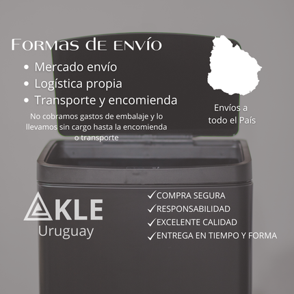 Papelera Automática Munich Black Mate