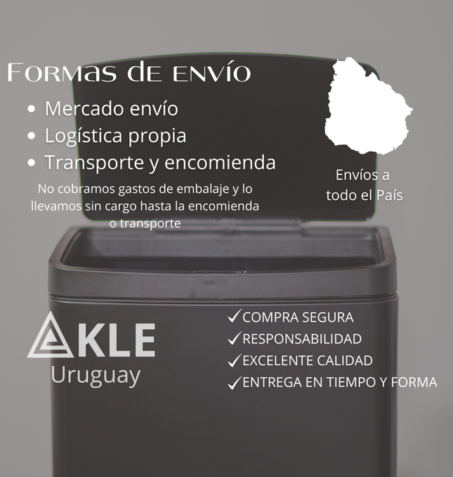 Papelera Automática Munich Black Mate
