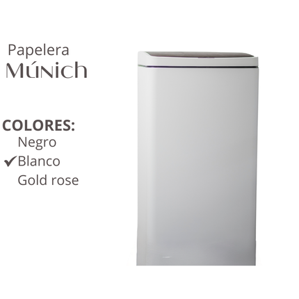 Papelera Automática Munich Blanco Mate