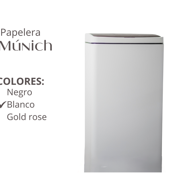 Papelera Automática Munich Blanco Mate
