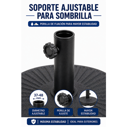 Base Sombrilla Rellenable 35kg Playa Jardín Terraza