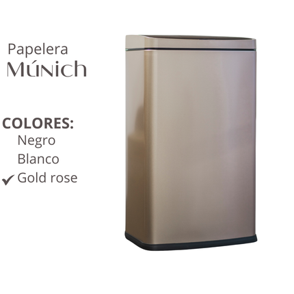 Papelera Automática Munich Gold Rose
