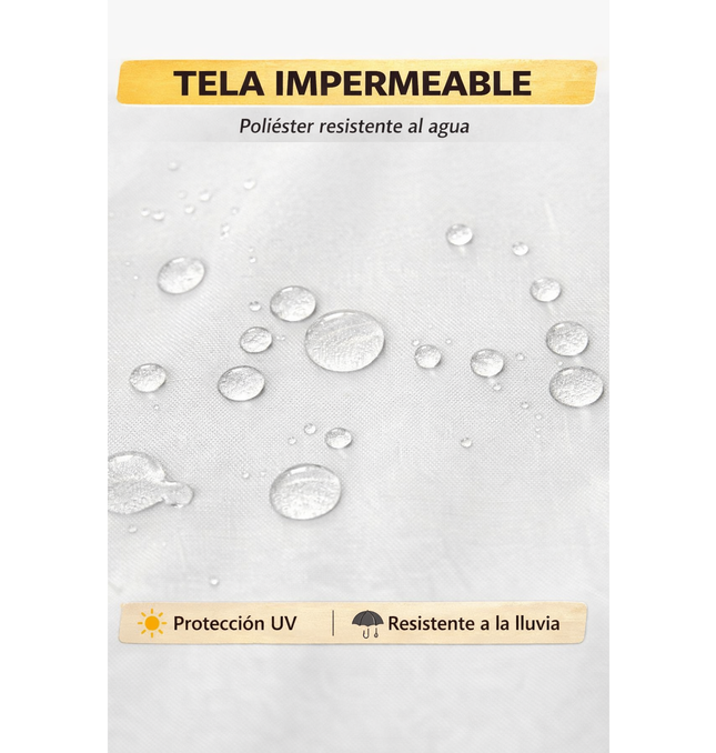 Sombrilla Jardín Led 2.7m Con Base Inclinable Exterior