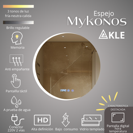 Espejo Led Mykonos