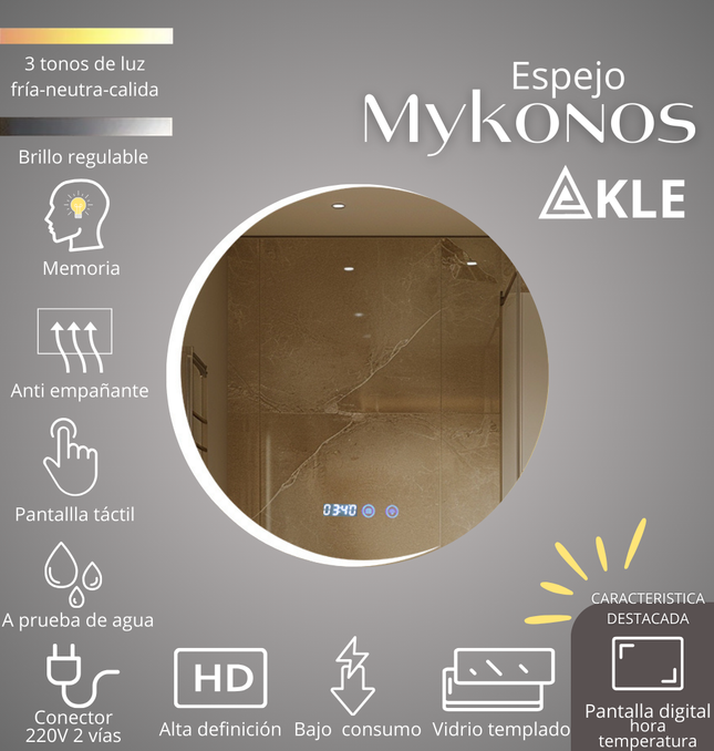 Espejo Led Mykonos