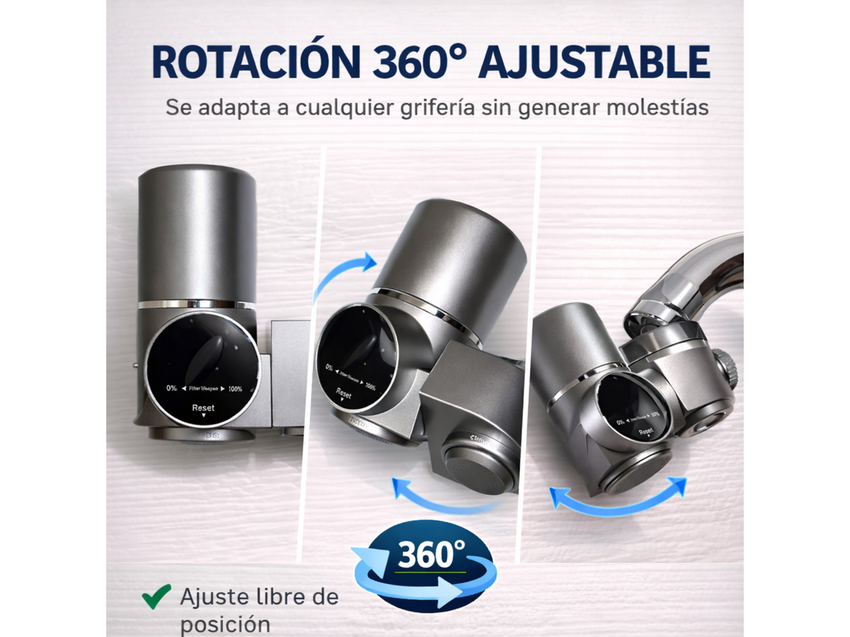 Purificador Agua UV Canilla Display Digital + Filtro Extra