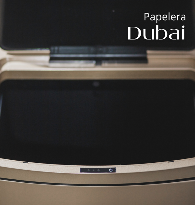 Papelera Automatica Dubai Gold Rose