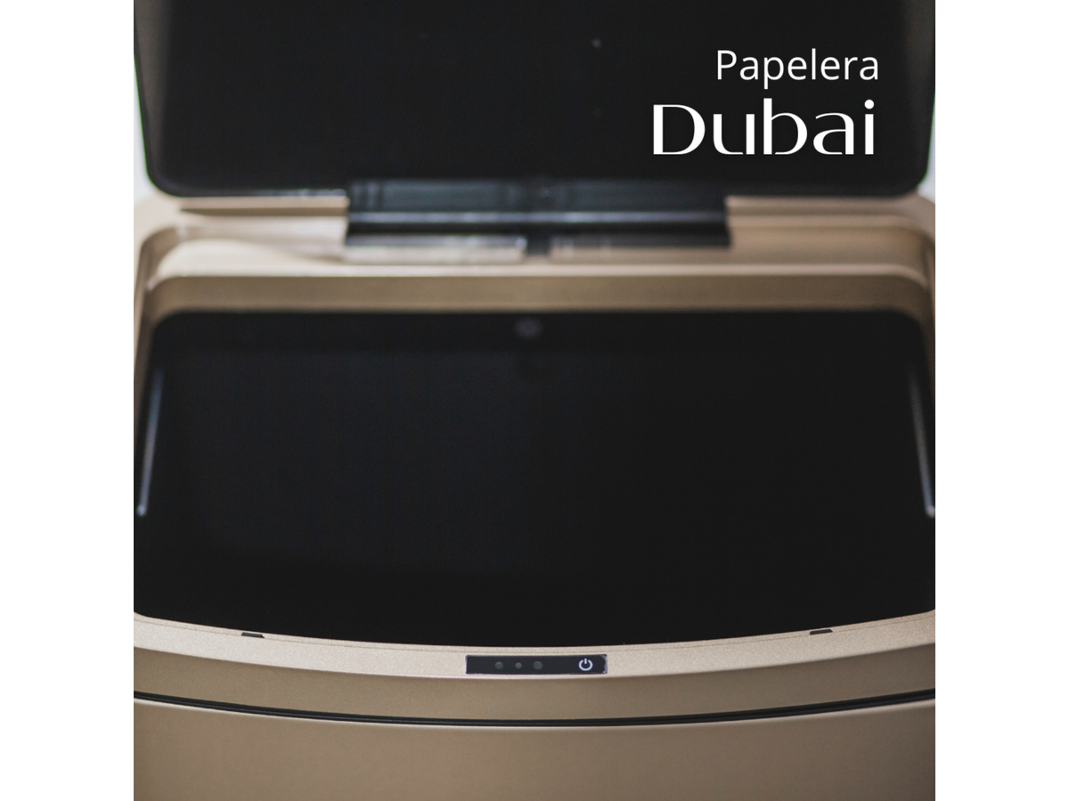 Papelera Automatica Dubai Gold Rose