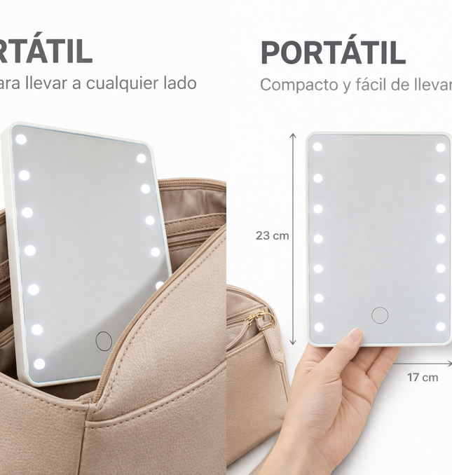Espejo Led Portátil Singapur
