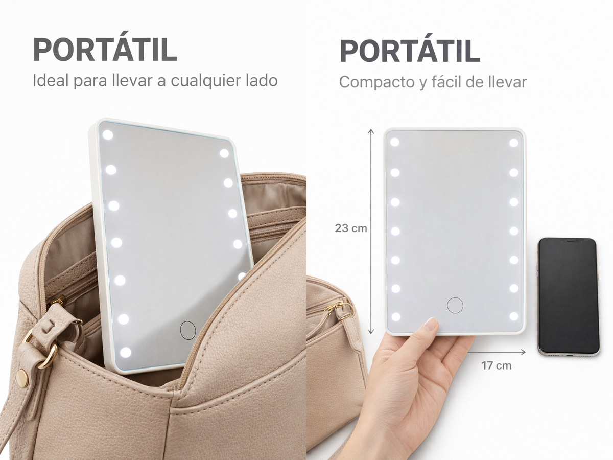Espejo Led Portátil Singapur