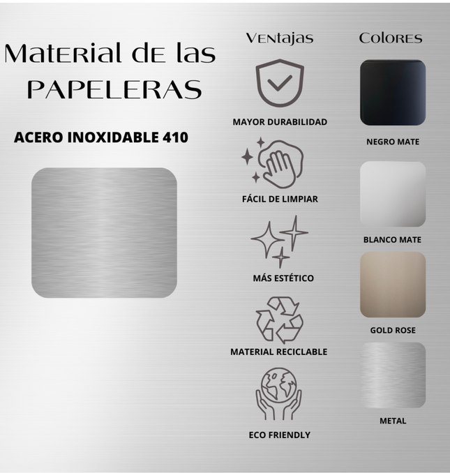Papelera Automática Munich Blanco Mate