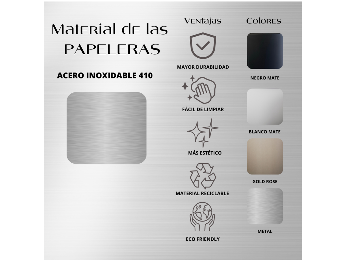 Papelera Automática Munich Blanco Mate