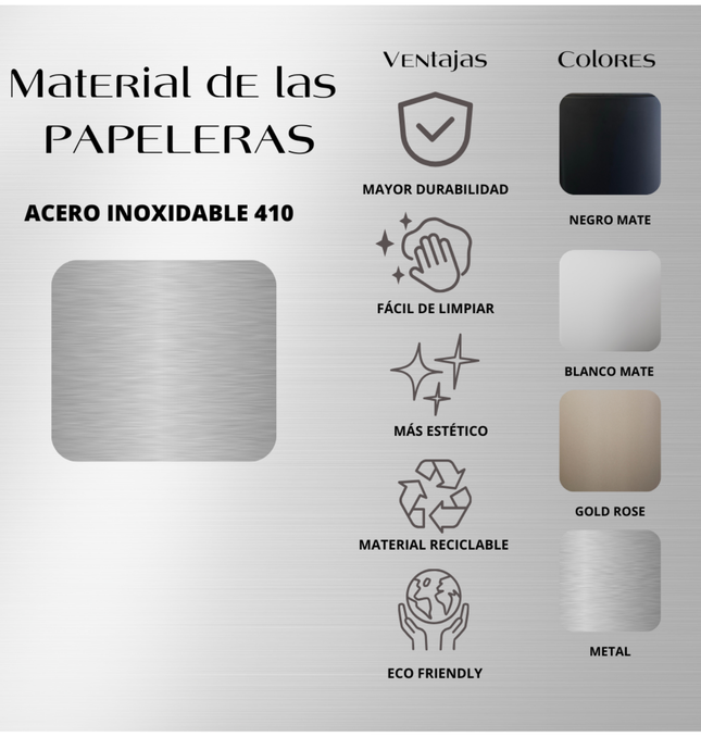 Papelera Automática Munich Black Mate