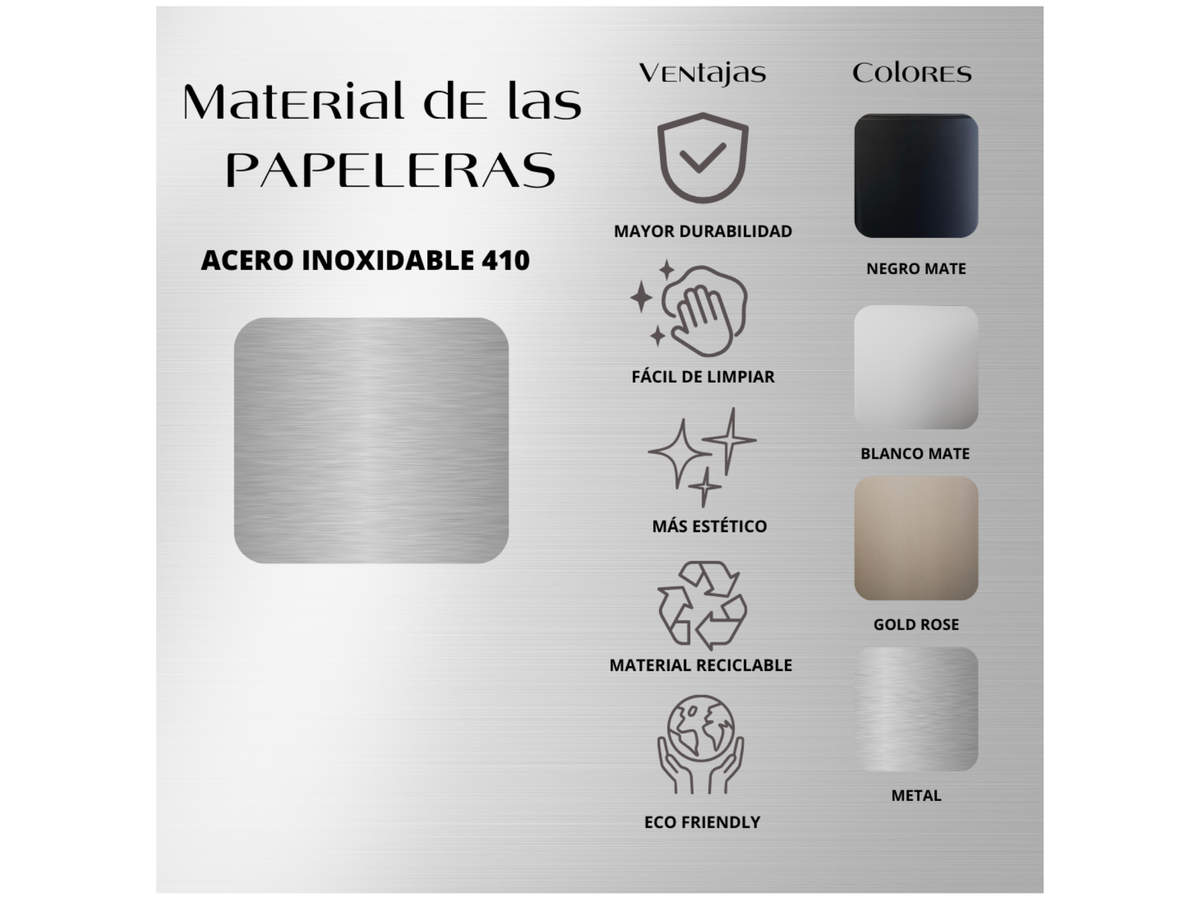 Papelera Automática Munich Black Mate