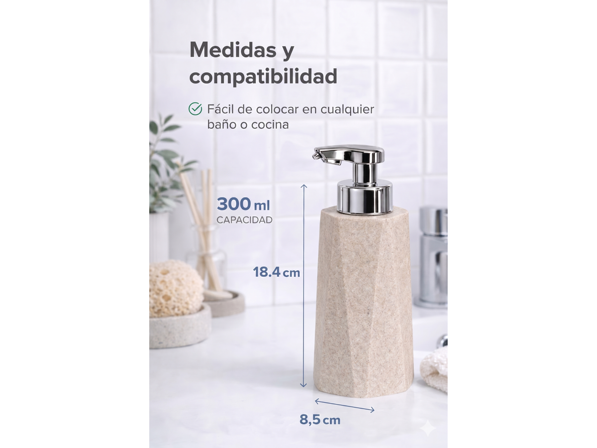 Dispensador Automático de Jabón Espuma 300 ml (Resina)