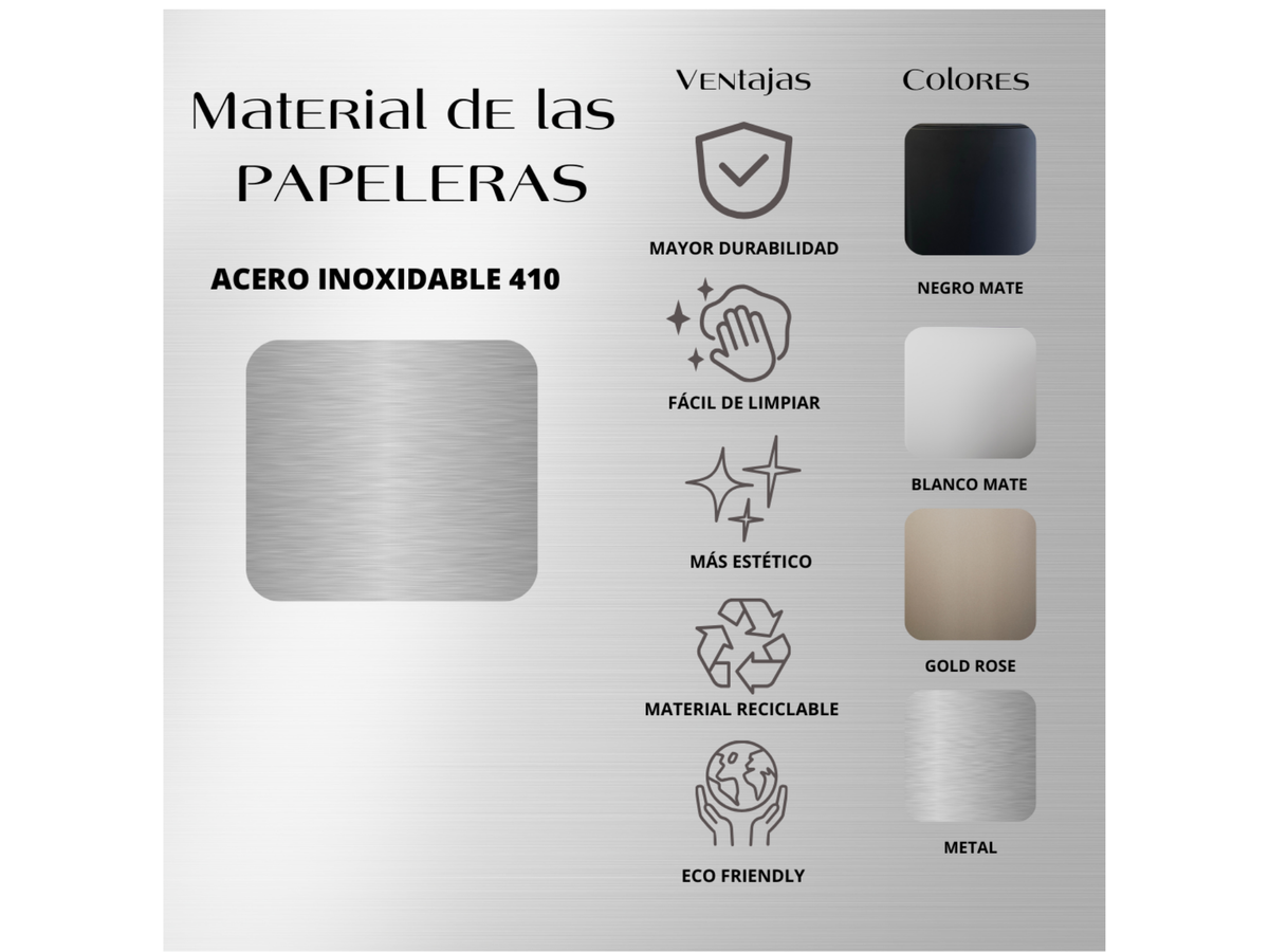 Papelera Automática Munich Gold Rose