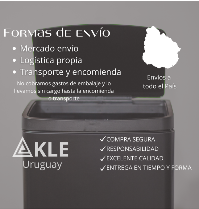 Papelera Automática Munich Black Mate