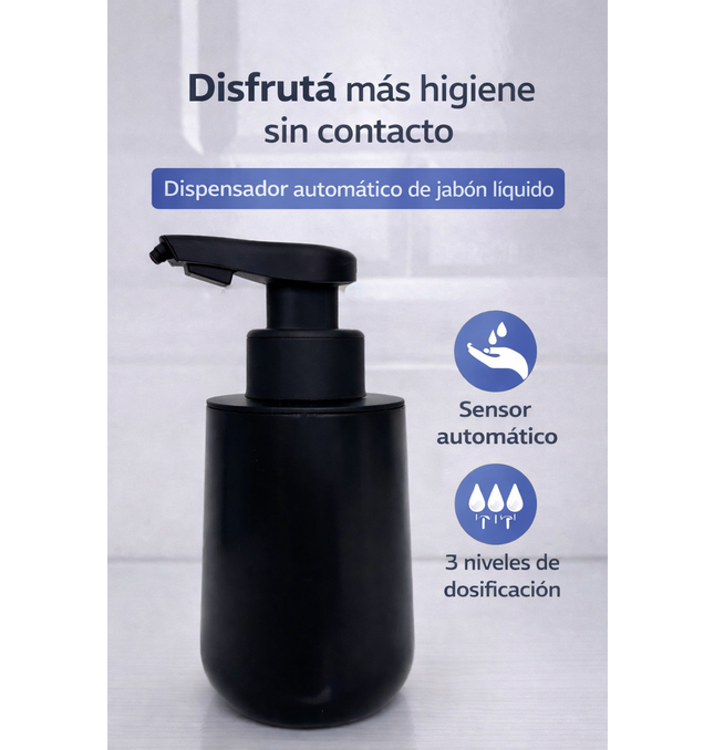 Dispensador Automatico Jabon Espuma 320ml Ceramica Sensor