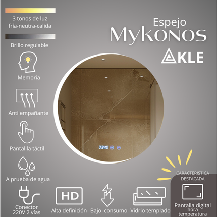 Espejo Led Mykonos