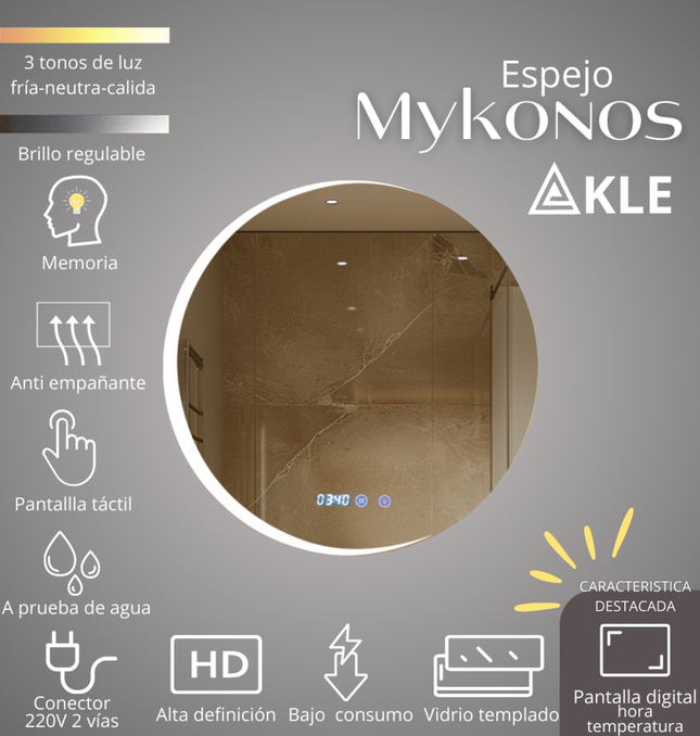 Espejo Led Mykonos