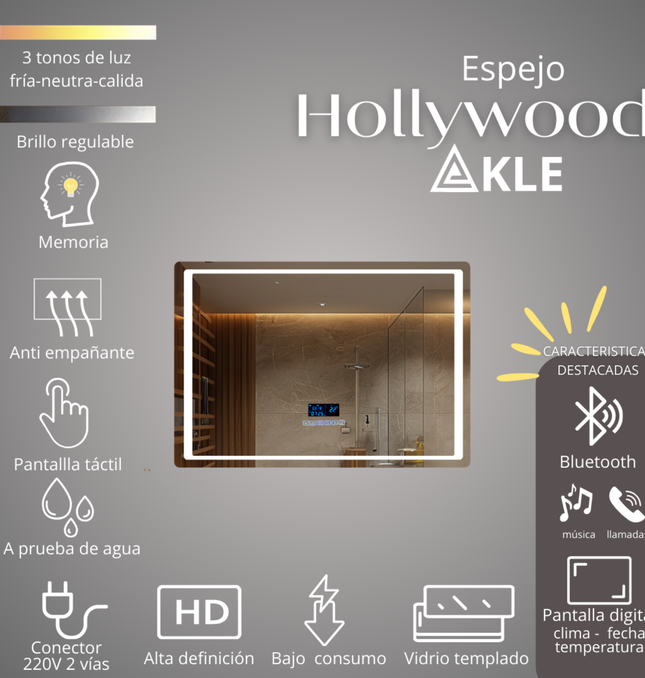 Espejo Led Inteligente Hollywood