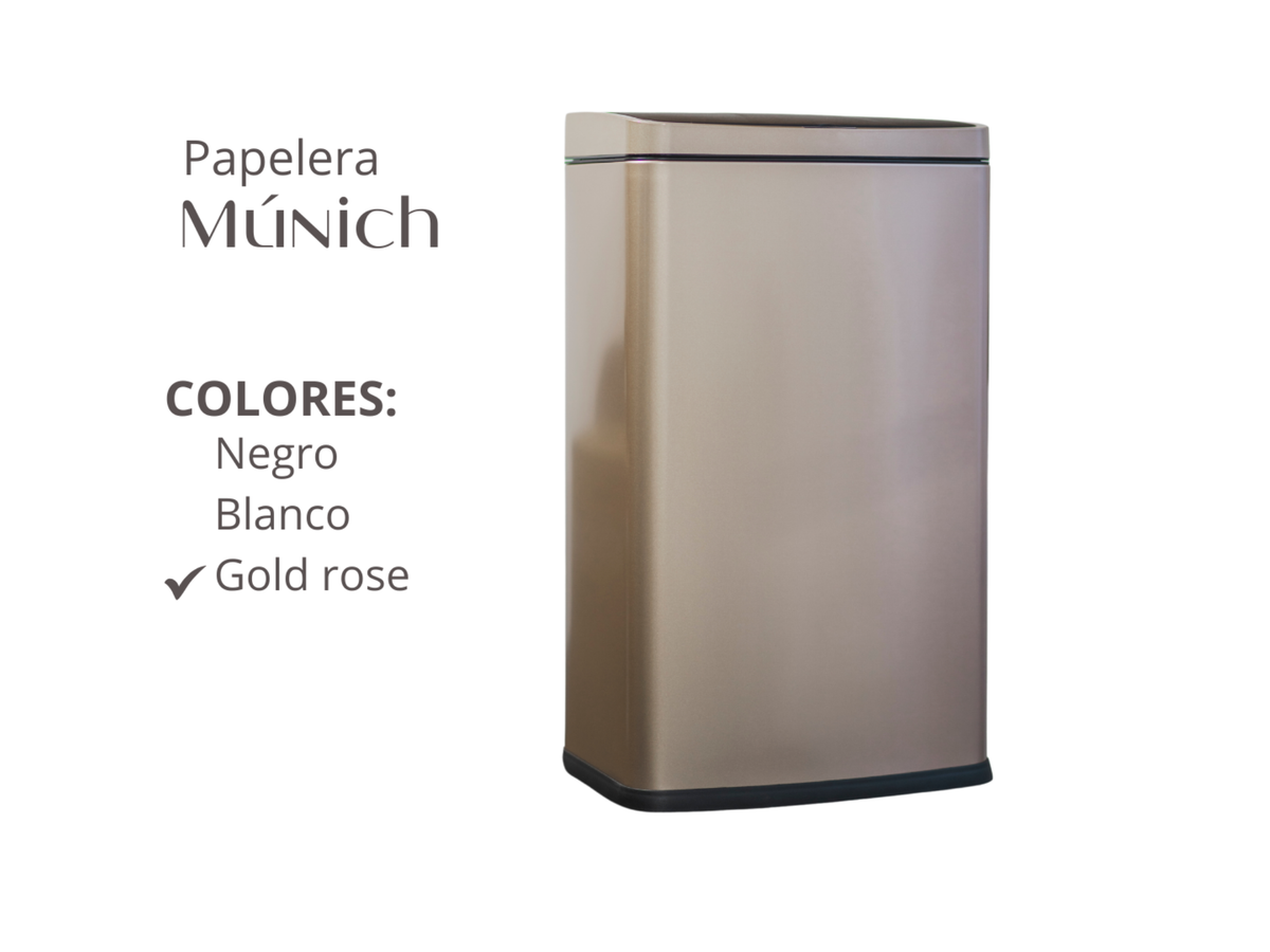 Papelera Automática Munich Gold Rose