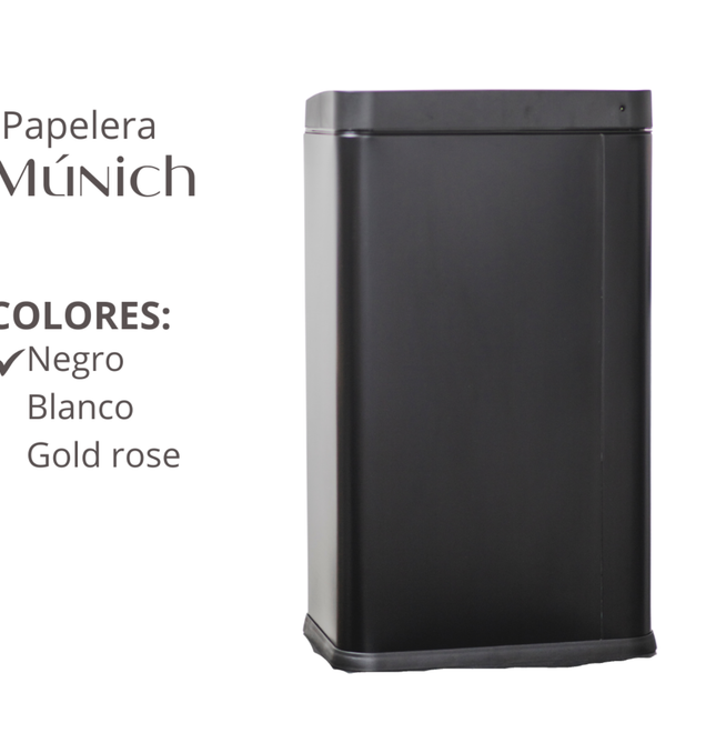 Papelera Automática Munich Black Mate