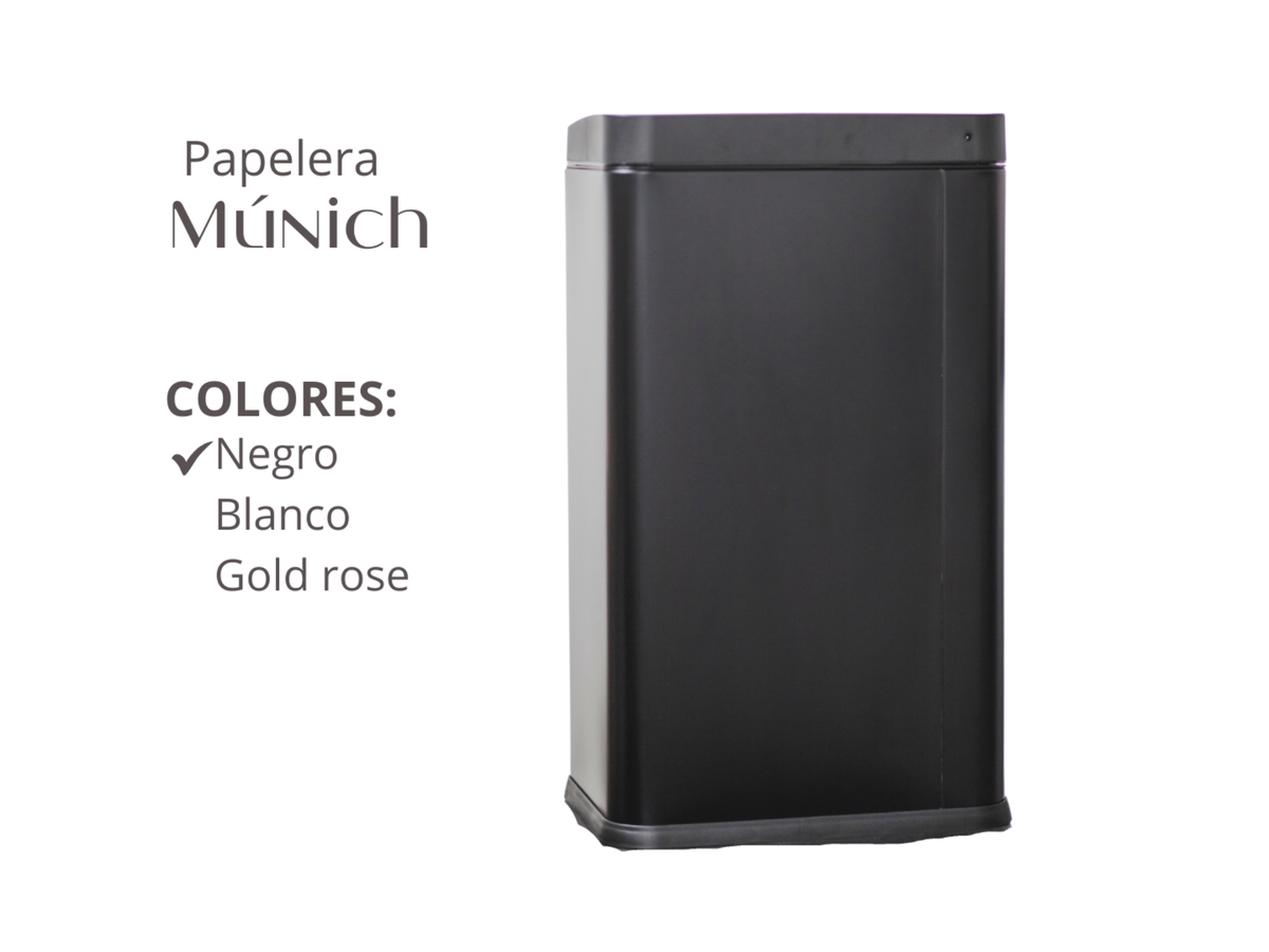 Papelera Automática Munich Black Mate