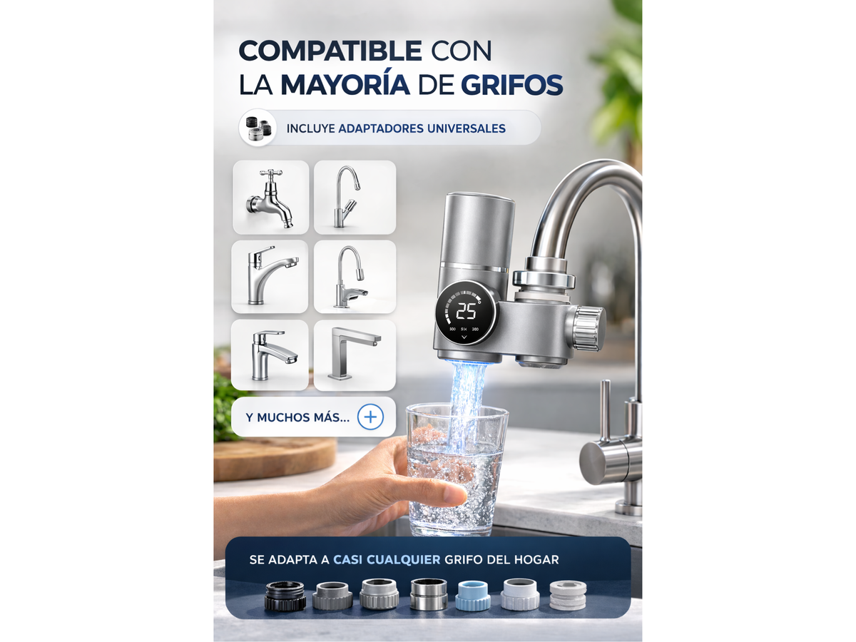 Purificador de Agua UV para Canilla con Display Digital