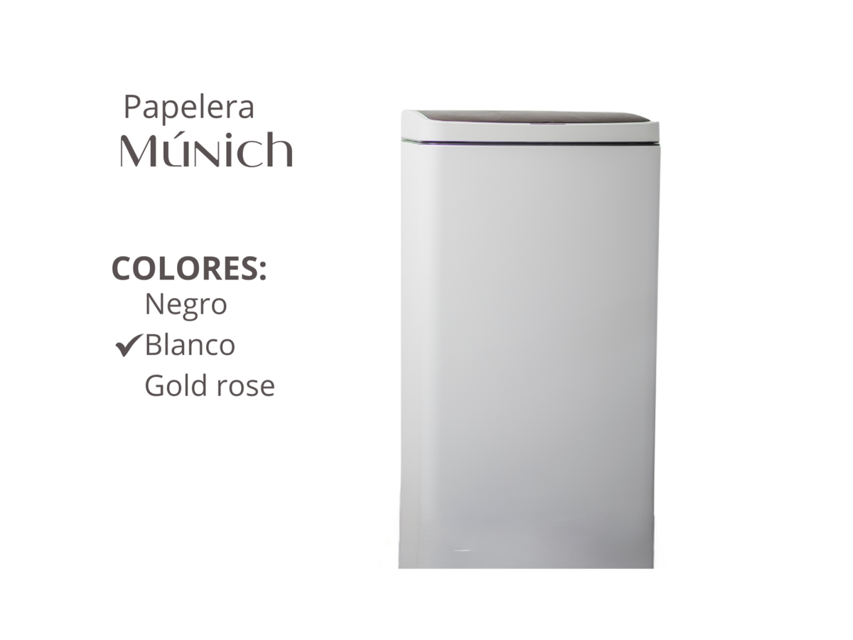 Papelera Automática Munich Blanco Mate
