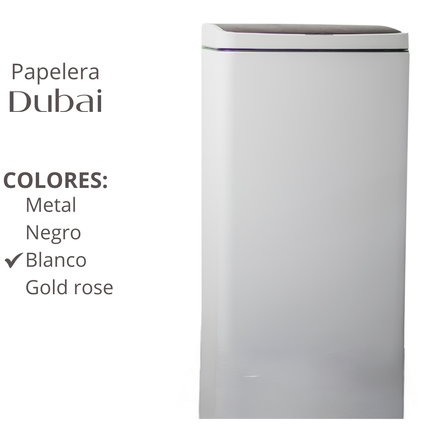 Papelera Automatica Dubai Blanco Mate