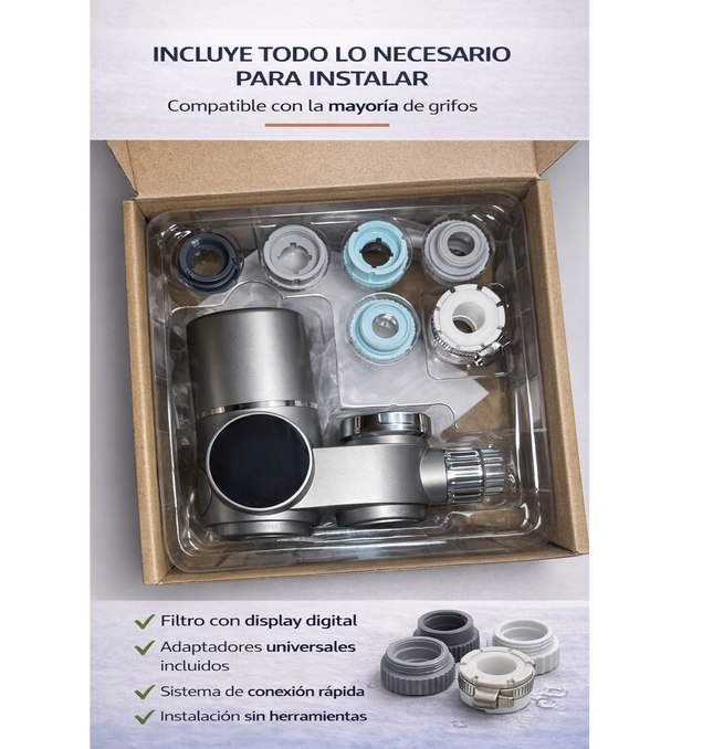 Purificador de Agua UV para Canilla con Display Digital