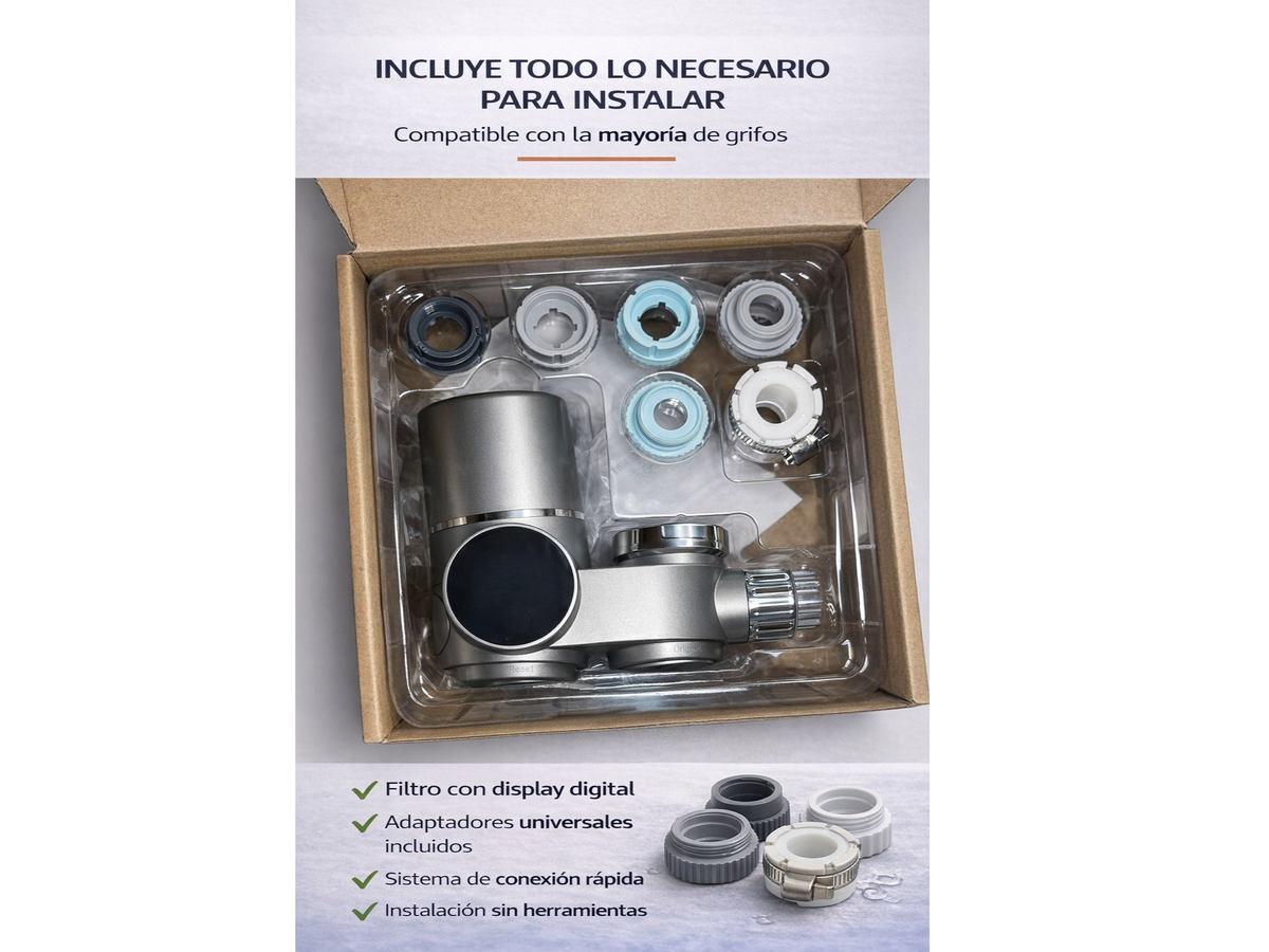 Purificador de Agua UV para Canilla con Display Digital