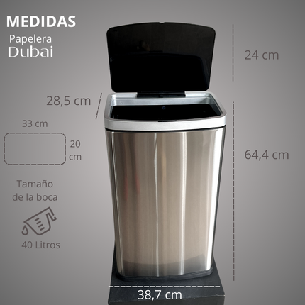 Papelera Automática Dubai Metal