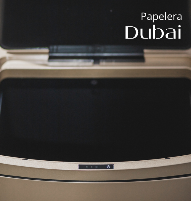 Papelera Automatica Dubai Gold Rose