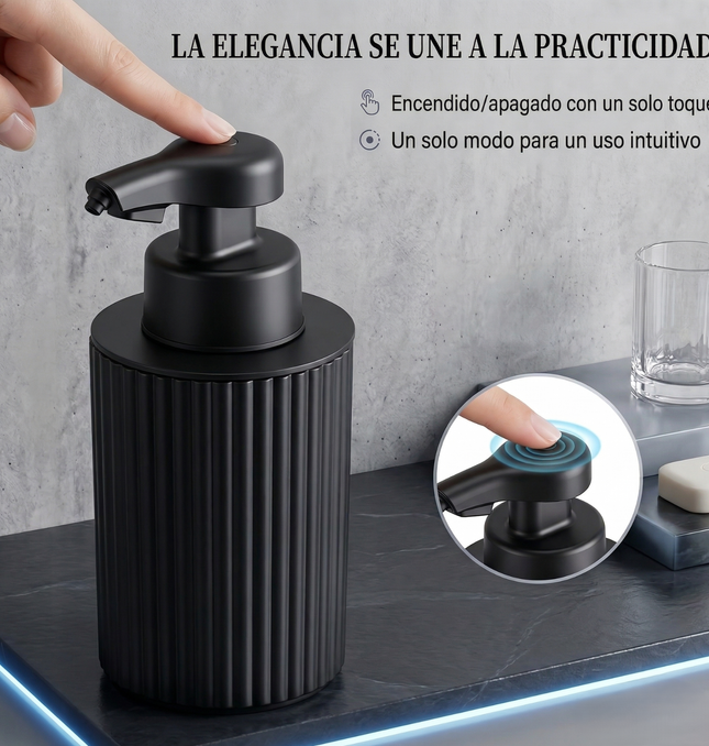 Dispensador Automático Jabón Líquido 450ml Sensor Recargable