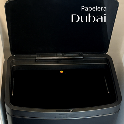 Papelera Automatica Dubai Black Mate