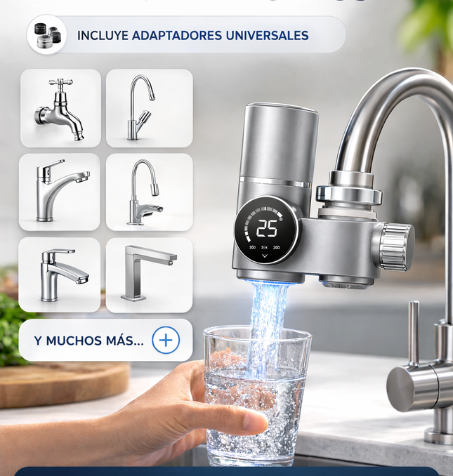 Purificador Agua UV Canilla Display Digital + Filtro Extra