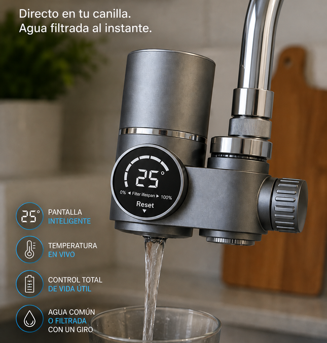 Purificador de Agua UV para Canilla con Display Digital