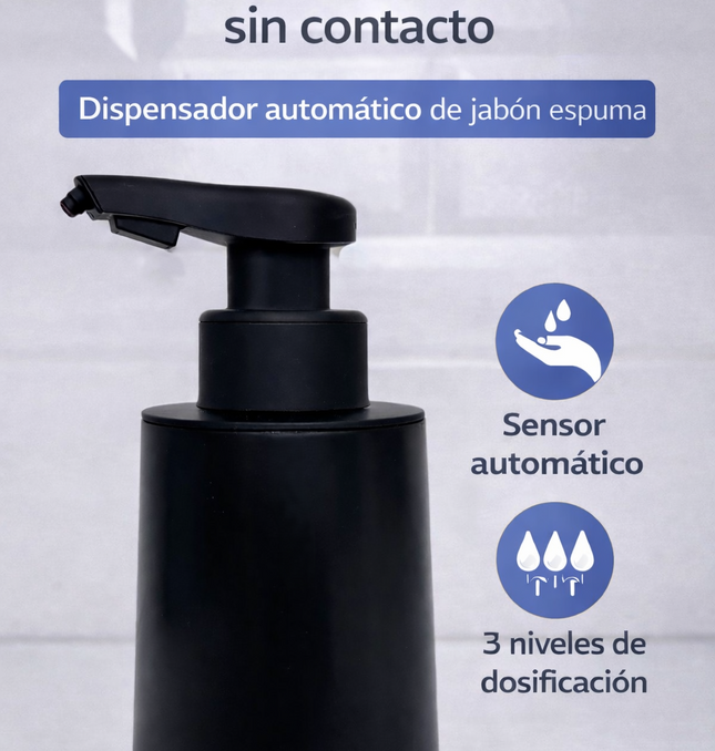 Dispensador Automático de Jabón en Espuma 320 ml Cerámica Recargable USB