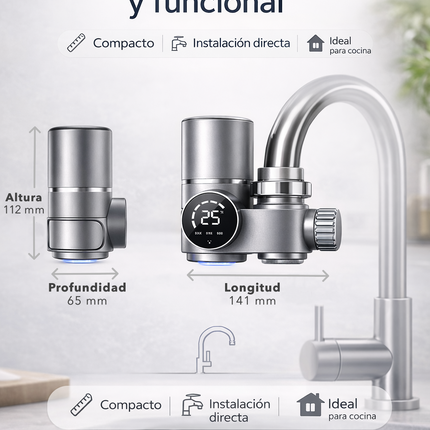 Purificador de Agua UV para Canilla con Display Digital