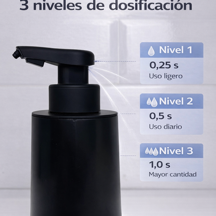 Dispensador Automático de Jabón Líquido 320 ml Cerámica Recargable USB
