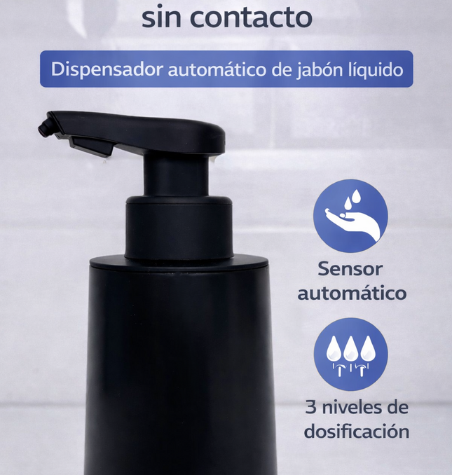 Dispensador Automático de Jabón Líquido 320 ml Cerámica Recargable USB