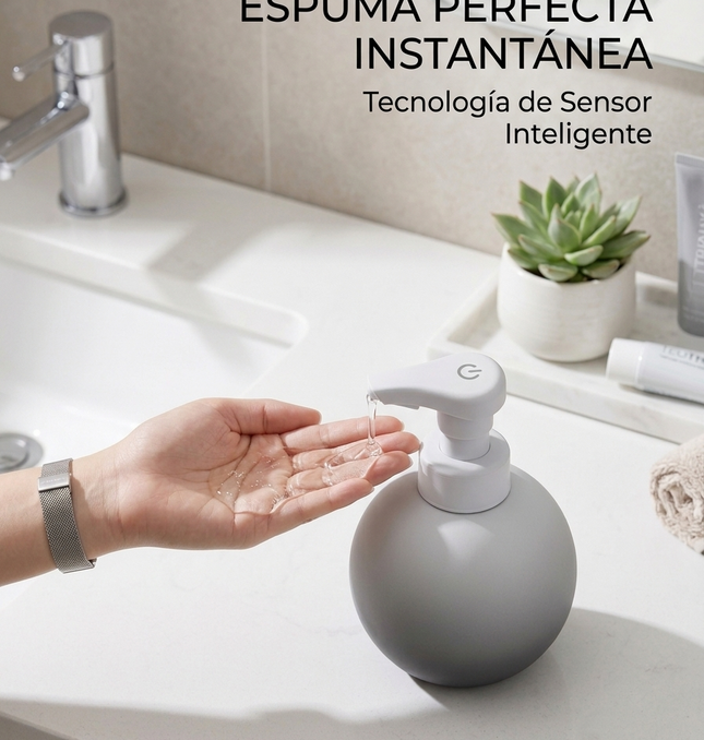Dispensador Automático Jabón Líquido 780ml Sensor Resina