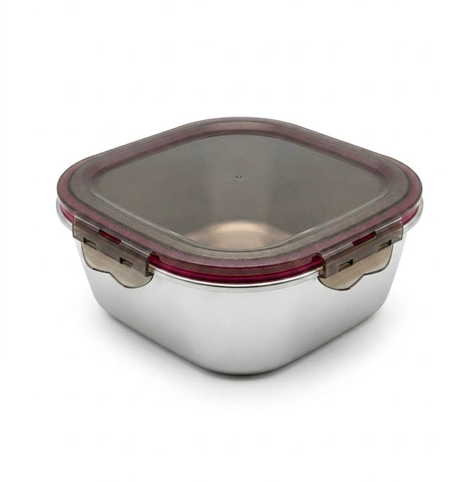 Tupper Acero Inoxidable Hermético 1200 ml Vianda Completa Antiderrame