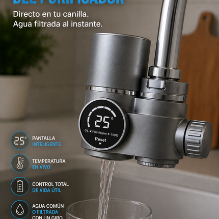 Purificador Agua UV Canilla Display Digital + Filtro Extra