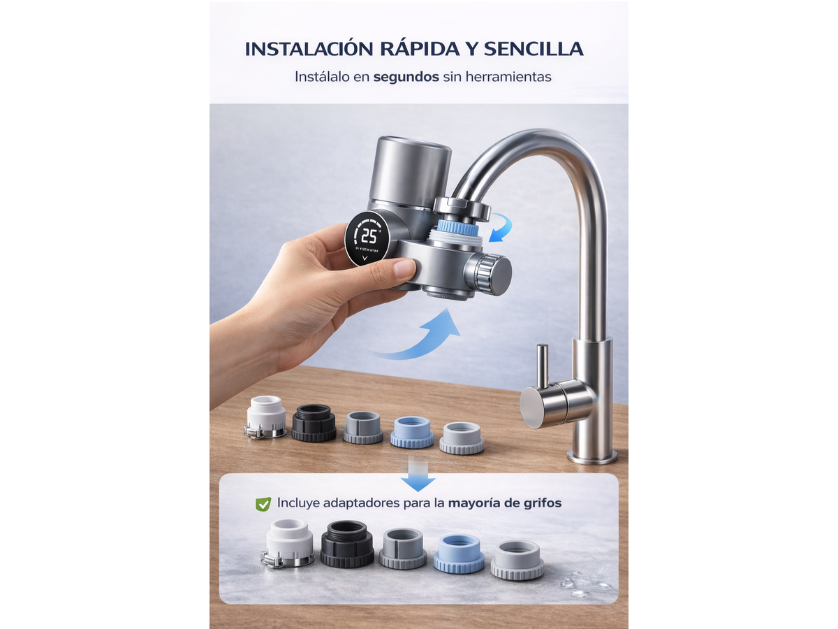 Purificador de Agua UV para Canilla con Display Digital