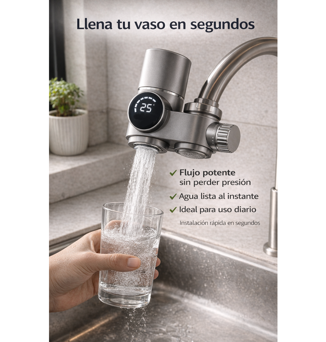 Purificador de Agua UV para Canilla con Display Digital