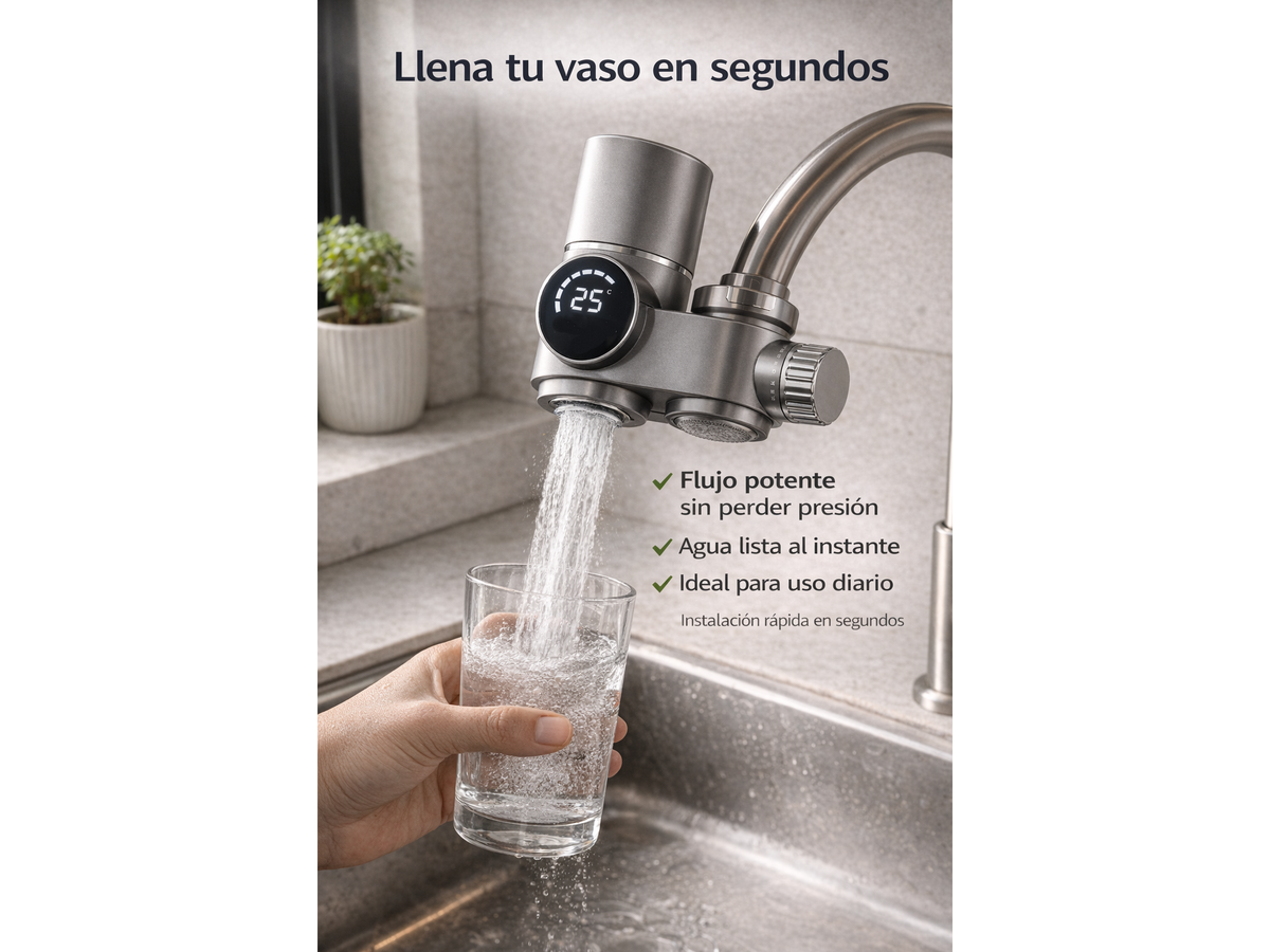 Purificador de Agua UV para Canilla con Display Digital