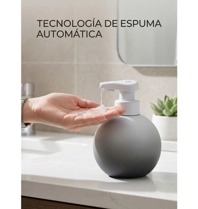Dispensador Automático Jabón Líquido 780ml Sensor Resina